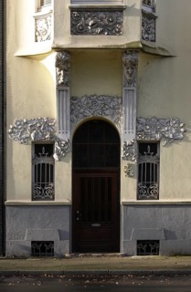 Art Nouveau façade, entrance area