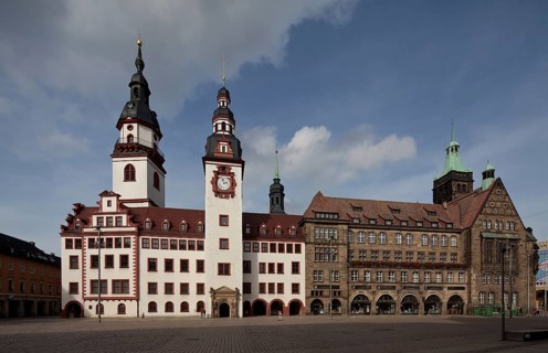 Built in 1496-98 and 1882-83, view from the south, on the left the High Tower, also the bell tower