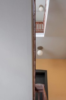 Weimar, Bauhaus, side staircase, detail lamps
