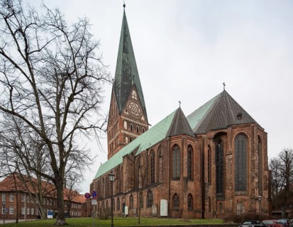 Lüneburg Johanniskirche 93342 erb 1297-1360 five-aisled hall church with polygonal choir endings