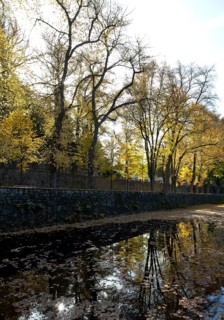 Former imperial abbey Kornelimünster, moat in front of the old abbey gate