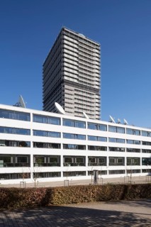 Schürmann-Bau, headquarters of the broadcaster Deutsche Welle, behind it the former parliamentary