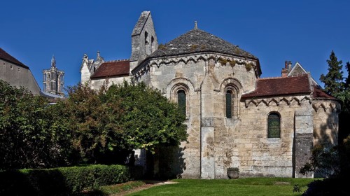 Late Romanesque octagonal central building with choir and apse around 1140, portal porch and bell
