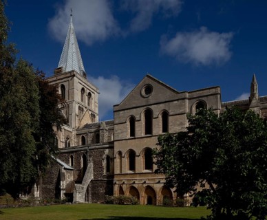 Begun in 1080, crossing tower and east transept from the south-east, St., Sankt, Saint