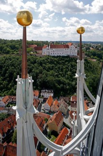 Tower, lower pinnacle, view of Trausnitz Castle, St., Sankt, Saint