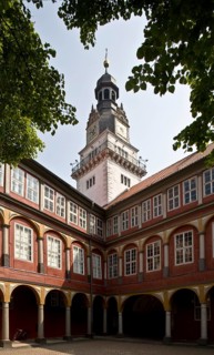 Wolfenbüttel, castle, renaissance tower seen from the inner courtyard