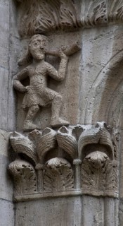 Main apse, hunting frieze, southern third, horn blowing hunter, St., Sankt, Saint