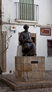 Cordoba, Moses Maimonides monument. Ibn Maimun. Moses ben Maimon. Erected in 1985 for the