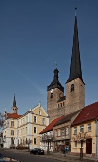 Castle near Magdeburg, upper church and town hall. Burg Oberkirche Unser Lieben Frauen 12th century