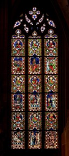 Strasbourg Cathedral, Cathédrale Notre-Dame de Strasbourg, window of the Laurentius Chapel