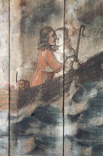 Ceiling painting of a 17th century love story as a comic strip, St., Sankt, Saint