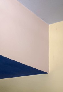 Jena, Villa Auerbach, built in 1924 by Walter Gropius, corridor on the upper floor, colour detail