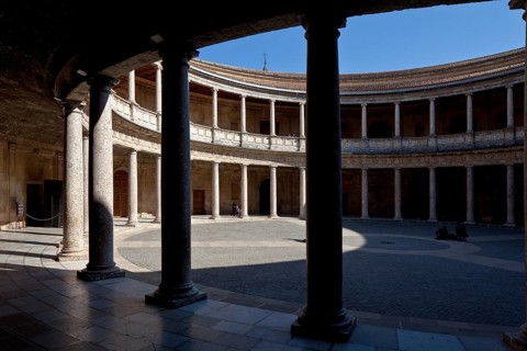 Palace of Charles V, begun in 1526, inner courtyard