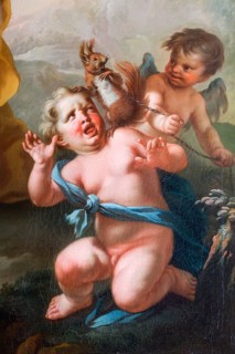 Wall painting by Stefano Torelli: Allegorical figures of the virtues of the councillors