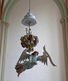 Clausthal-Zellerfeld Church of St Salvatoris. Baptismal angel. Built 1675-83 by Erich Hans Ernst