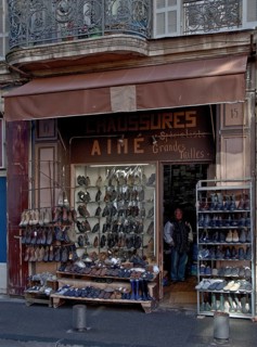 Old shoe shop in the old town