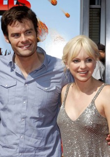 Bill Hader and Anna Faris at the Los Angeles premiere of 'Cloudy With A Chance Of Meatballs' held