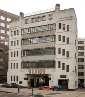 London. St Olaf House. 27, Tooley Street 1928-32 by Harry Stuart Goodhard-Rendel now London Bridge