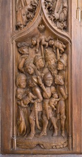 Constance, Minster, choir stalls, sculptors Heinrich Yselin and Simon Haider around 1470, stall