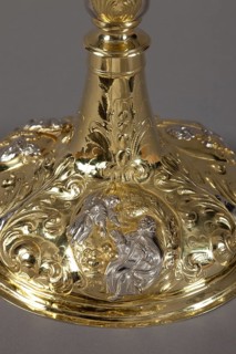 Chalice, detail, Goldsmith's art and textile art from the 16th to the 20th century, St., Sankt,