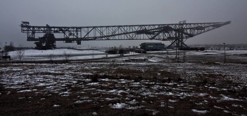 Overburden conveyor bridge F 60, length 502m, height 75m, built 1989-1991, today a visitor mine,