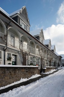 Essen, Margaretenhöhe housing estate in the snow