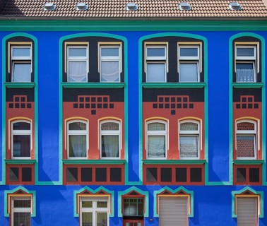Magdeburg Otto-Richter-Straße 41 built around 1910 colourfully redesigned from 1921 by Bruno Taut