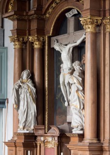 Built in 1646, side altar with crucifixion, St., Sankt, Saint