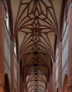Former Cistercian church, central nave vaulting Oblique view to the east, St., Sankt, Saint