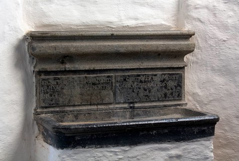 South-east chapel/sacristy, washbasin, washbasin, 18th century, St., Sankt, Saint