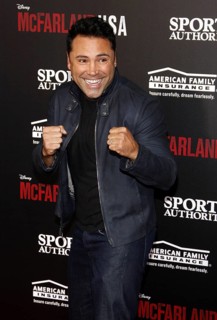 Oscar de la Hoya at the Los Angeles premiere of 'McFarland, USA' held at the El Capitan Theater in