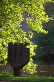 Moyland, castle park in spring