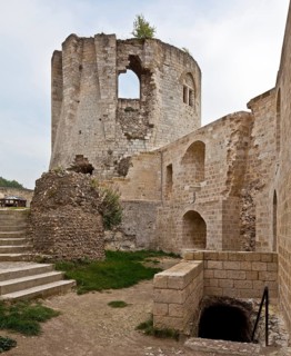 Fortress built by Richard the Lionheart in 1196-98, demolished in 1450, reduced keep from the