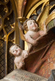 Altar of the Virgin Mary (rosary altar) from the Heilig-Geist-Hospital, Lübeck or Hildesheim around