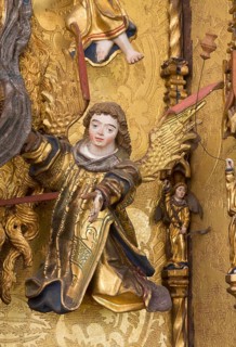 Mary Magdalene Altar of the Tailors, Lübeck around 1500, detail angel, St., Saint, Saint