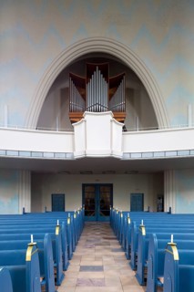1927-1929, Ernst and Günther Paulus, Interior with organ loft, St., Sankt, Saint