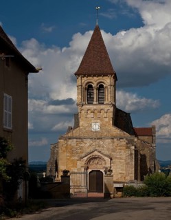 St-Julien-de-Jonzy Burgundy Parish church Tower with west portal mid-12th century Nave and east