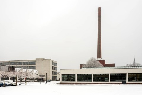 Krefeld, Vereingte Seidenweber AG Verseidag, boiler house built by Erich Holthoff in the style of