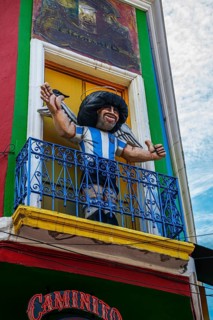 Diego Maradona, El Caminito, La Boca, Buenos Aires, Argentina, South America