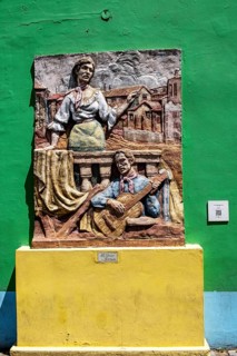 La Cancion monument by Julio Cesar Vergottini, La Boca, Buenos Aires, Argentina, South America