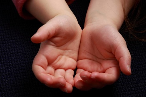 Hand of a child, 5 fingers, 5 fingers, thumb, receive, palm, hands, fingertips, finger-tip, hand