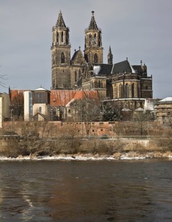 Choir from the south-east across the Elbe, St., Sankt, Saint