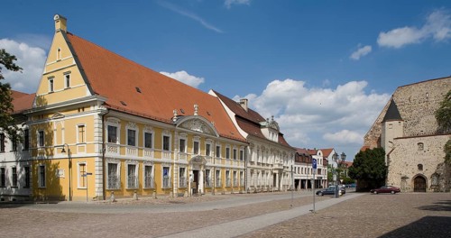 Schlossfreiheit with cavalier houses and castle church
