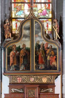Annen altar in the southern side choir, closed state, St., Sankt, Saint