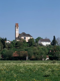 Parish church and rectory from the south, St., Sankt, Saint