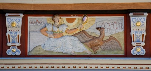 House to the wide hearth, allegory sense of sight (visus)
