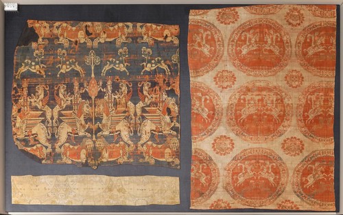 Silk fabric from the Hippolytus shrine, Byzantium or Syria 1st half 9th century, St., Saint, Saint