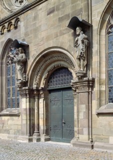 Schweinfurt, St Johannis. Brautor. A late Romanesque site from around 125th century, St John the