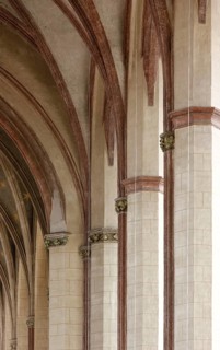 View from the organ loft to the southern nave pillars, St., Sankt, Saint