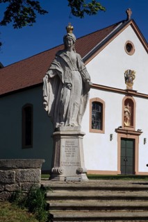 Wildflecken. Maria Ehrenberg. Stairway to the pilgrimage church from 1736. 254 steps and three